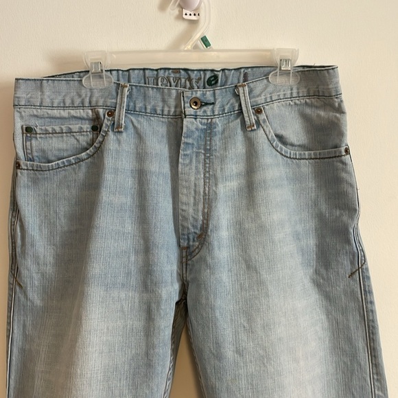 Levi’s Eco 539 Jeans Vintage Straight 36x30 Blue White Green Tab Denim Organic - Picture 5 of 16